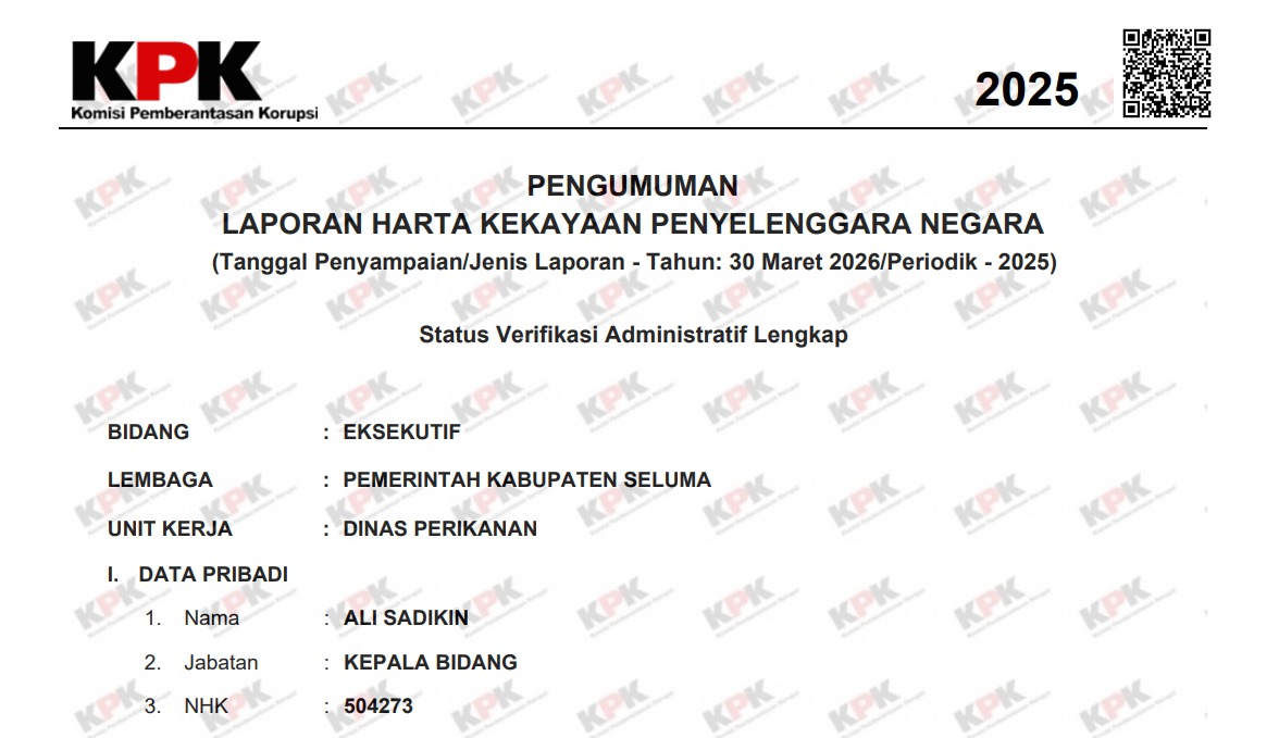 Pengumuman LHKPN