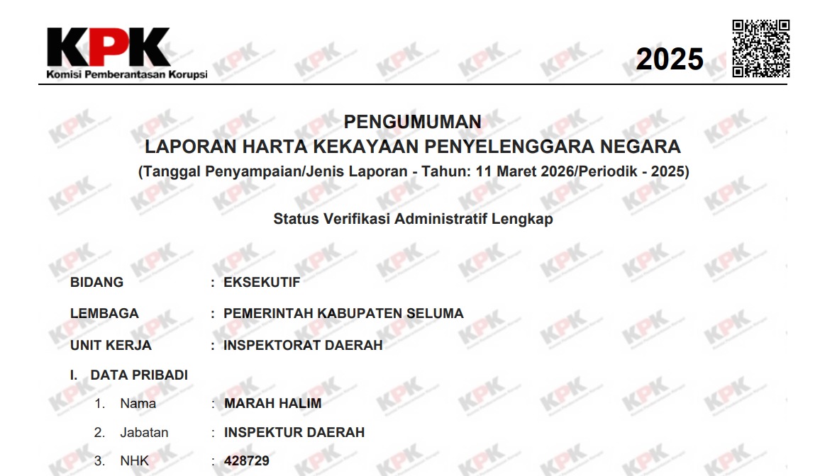 Pengumuman LHKPN
