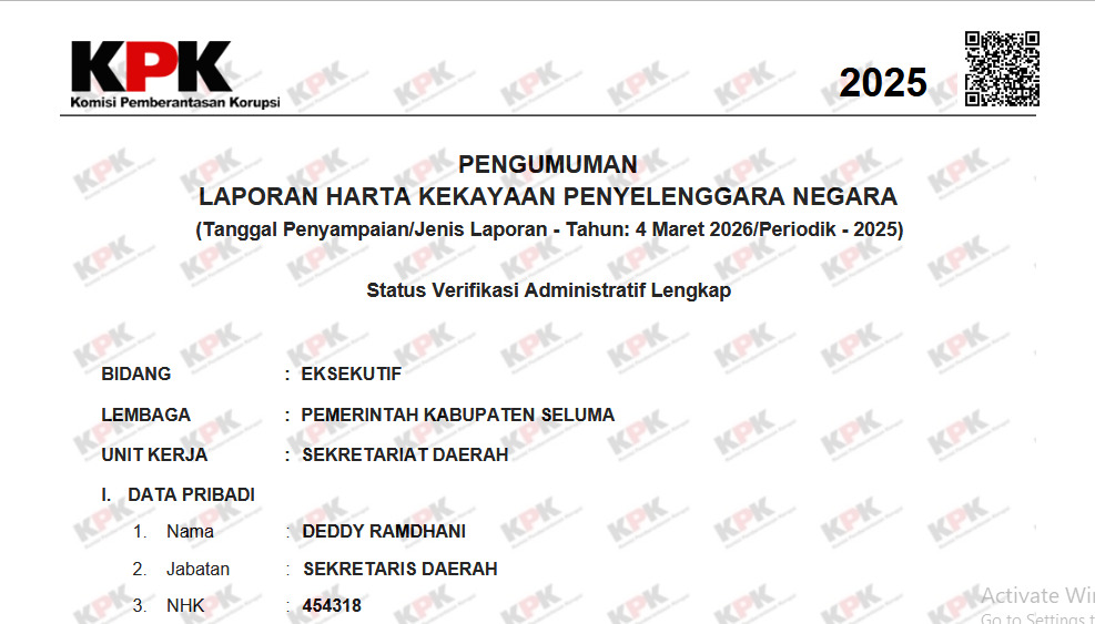 Pengumuman LHKPN