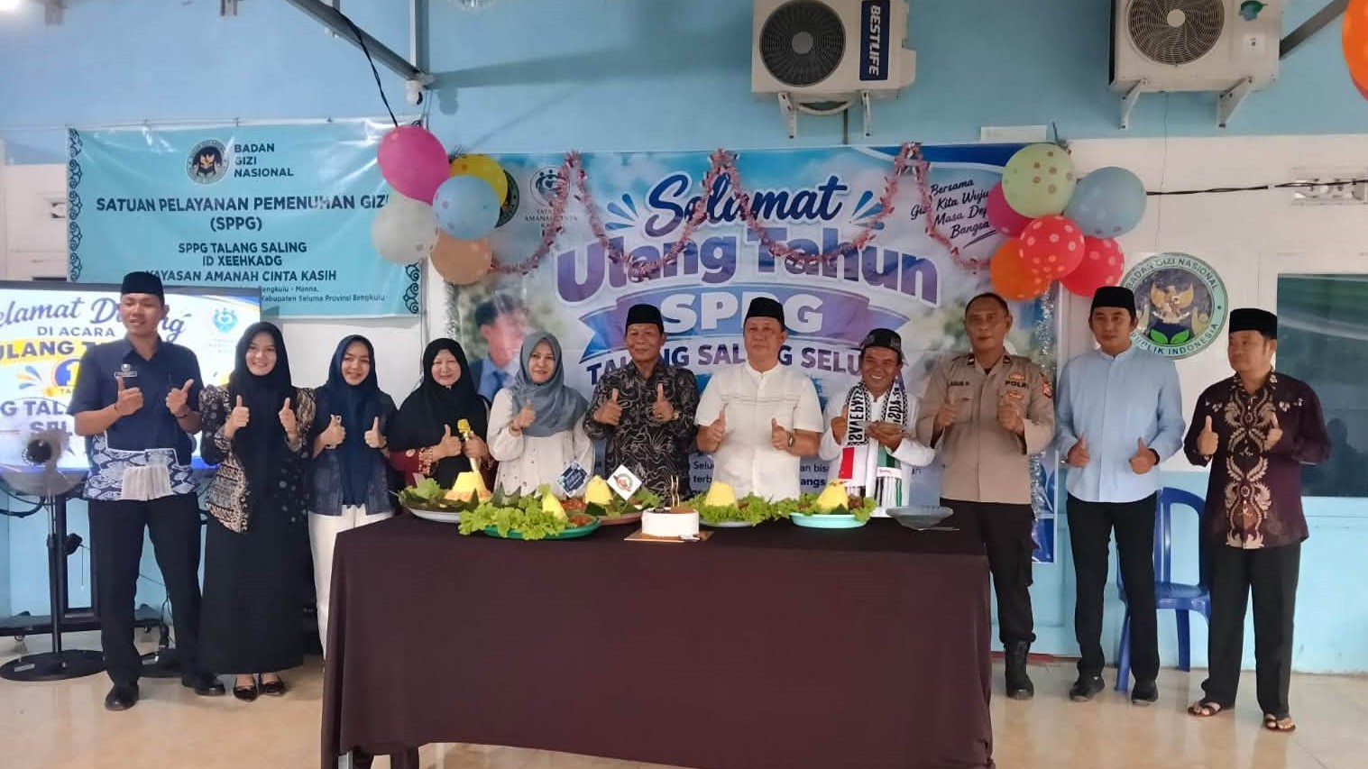 ASISTEN ADMINISTRASI DAN UMUM HADIRI TASYAKURAN SATU TAHUN SPPG TALANG SALING KABUPATEN SELUMA