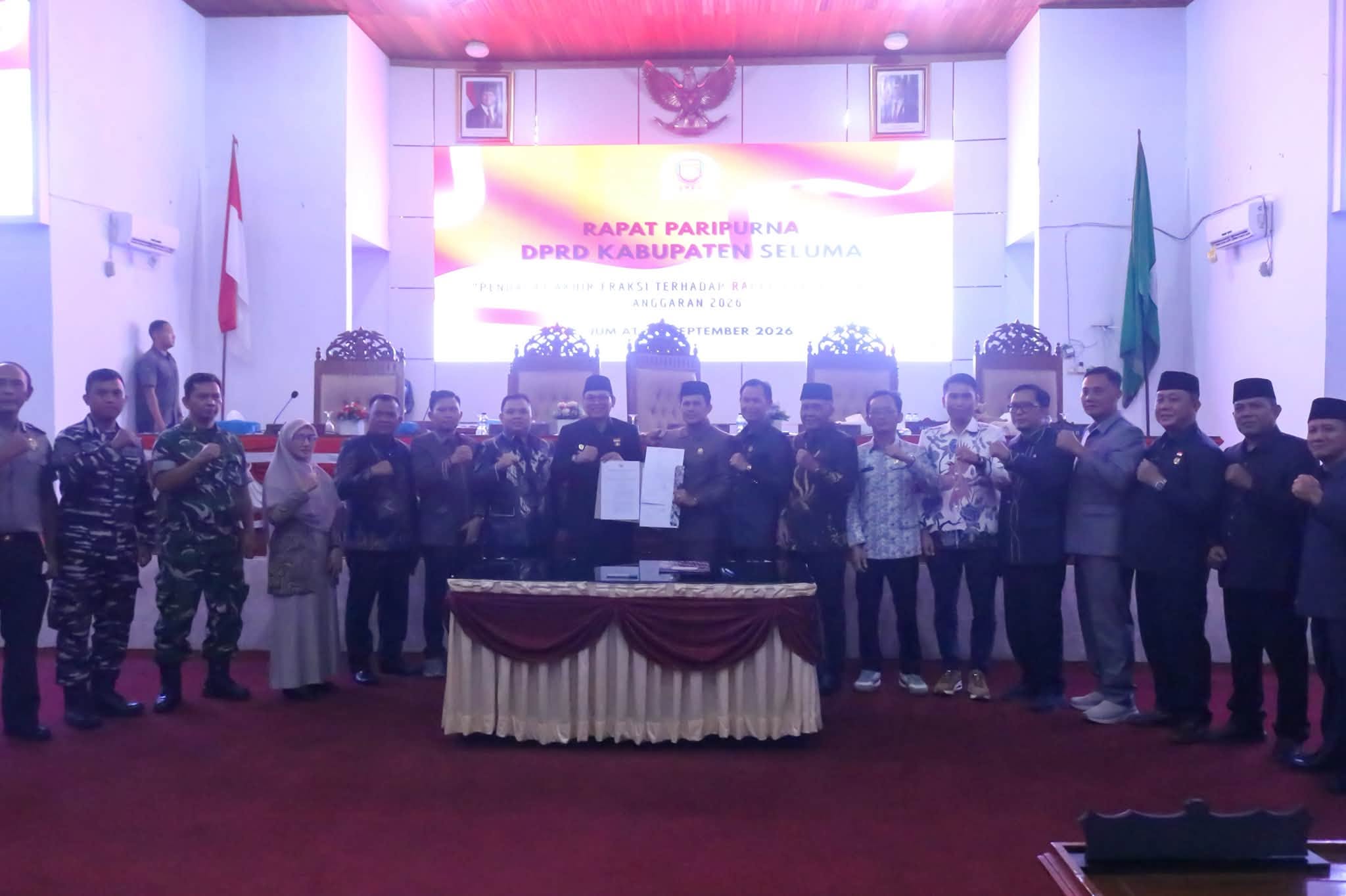 BUPATI SELUMA HADIRI RAPAT PARIPURNA PENDAPAT AKHIR FRAKSI TERHADAP RAPBD PERUBAHAN 2026