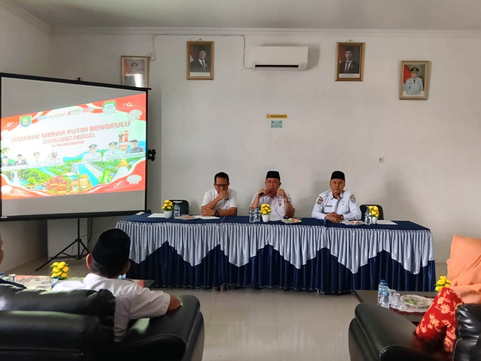 MATANGKAN PERSIAPAN SEMARAK MERAH PUTIH, PEMKAB SELUMA GELAR RAPAT LANJUTAN BERSAMA PEMPROV BENGKULU
