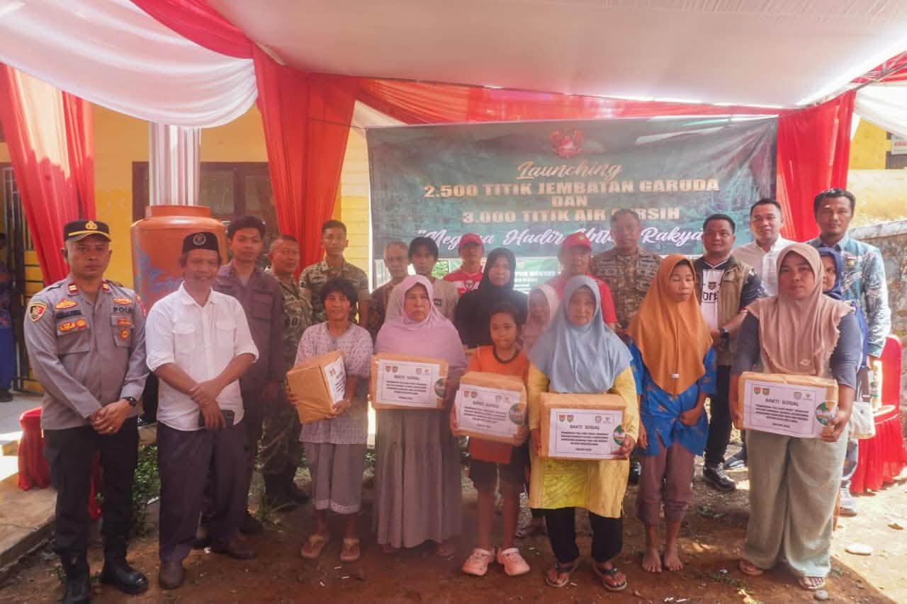 WABUP GUSTIANTO IKUTI LAUNCHING 2.500 JEMBATAN GARUDA DAN 3.000 TITIK AIR BERSIH