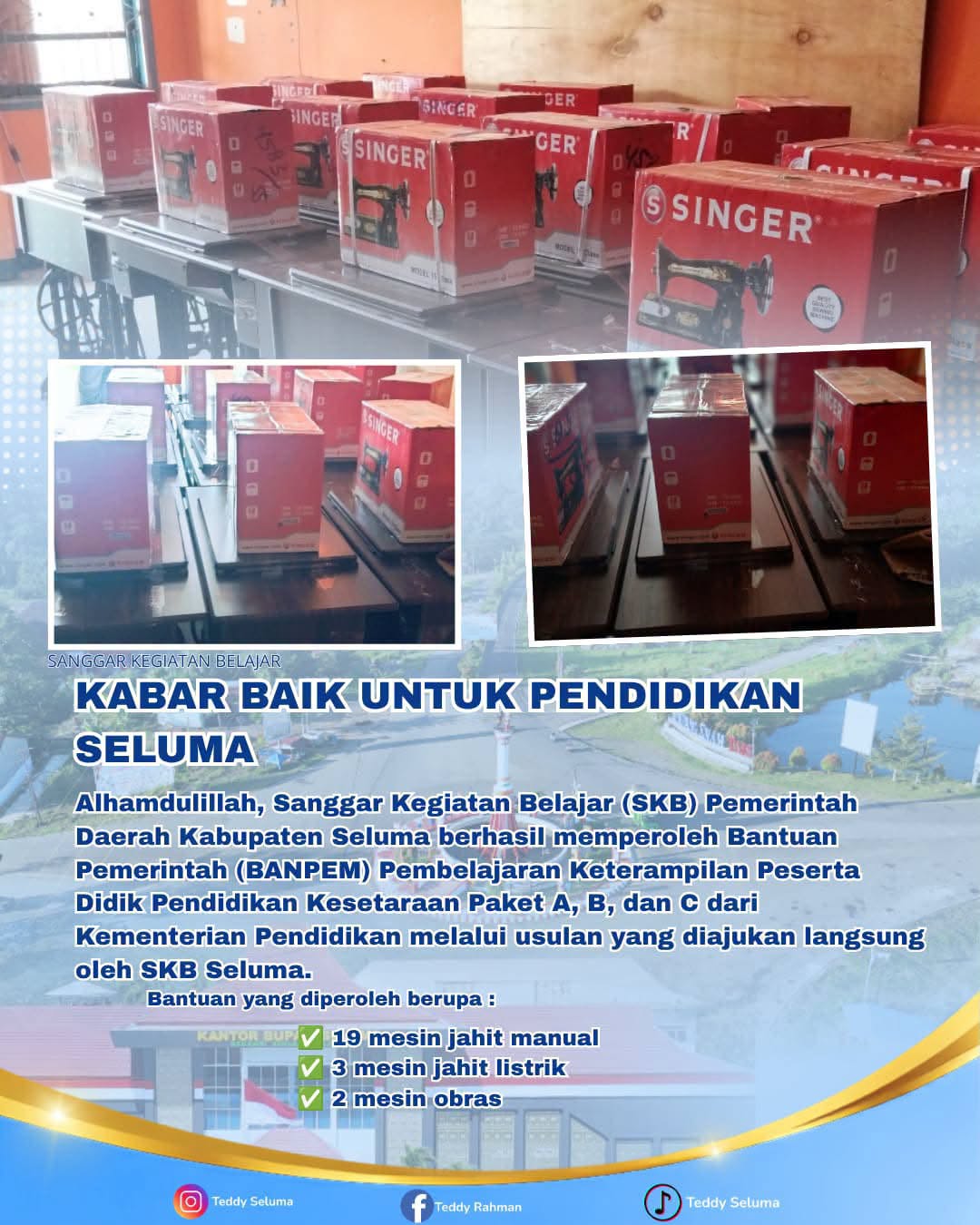 KABAR BAIK UNTUK PENDIDIKAN SELUMA