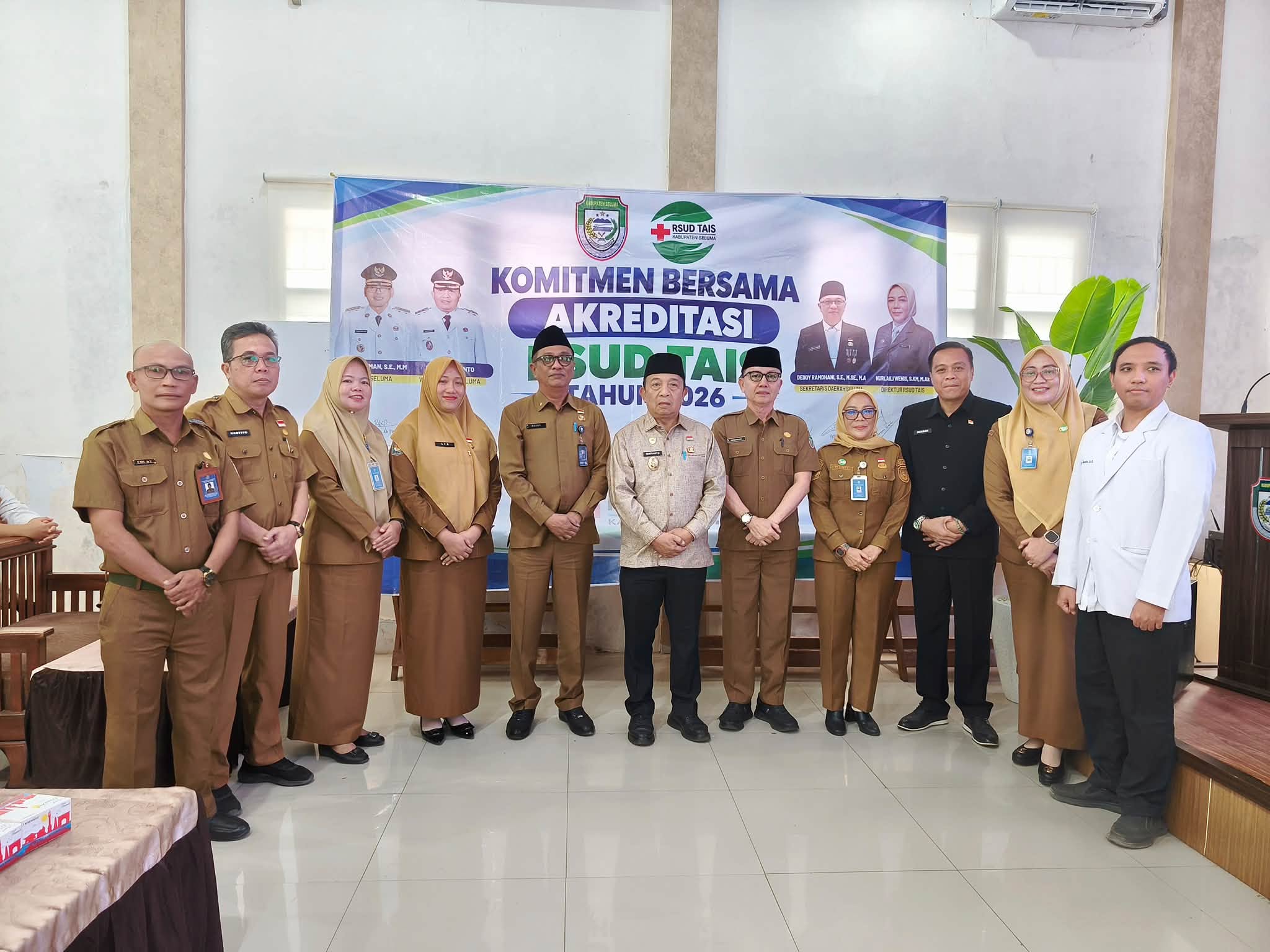 WABUP GUSTIANTO BUKA KEGIATAN PENINGKATAN KAPASITAS SDM KESEHATAN DAN PENANDATANGANAN KOMITMEN AKREDITASI RSUD TAIS TAHUN 2026