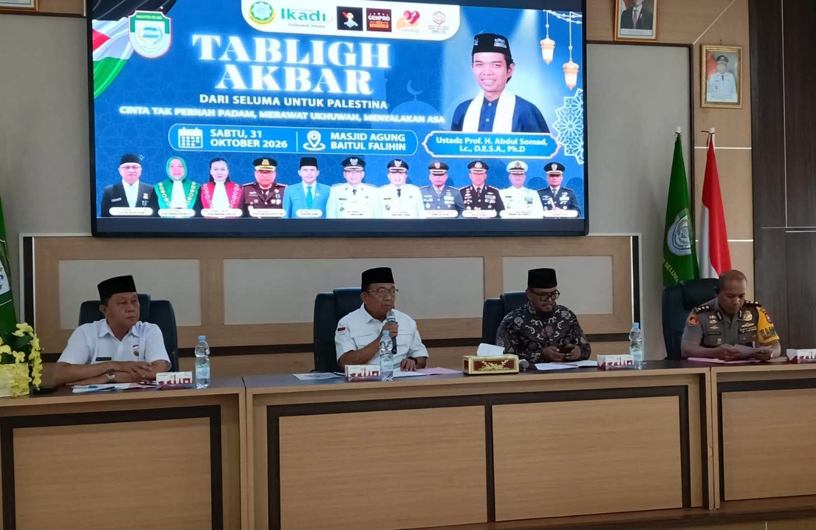 PEMKAB SELUMA GELAR RAPAT PERSIAPAN TABLIGH AKBAR BERSAMA USTAZ ABDUL SOMAD